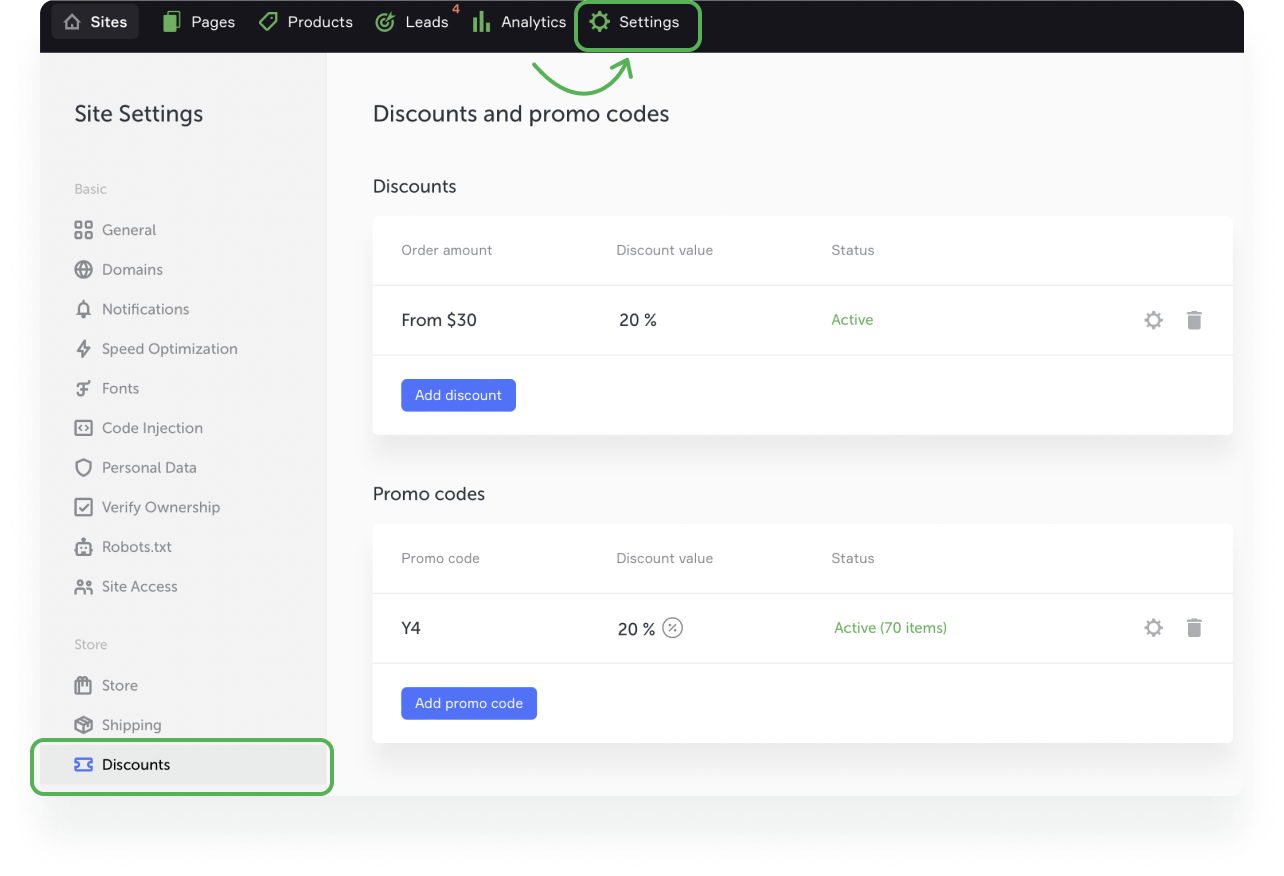 Discounts And Promo Codes