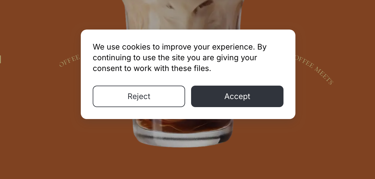 Cookie banner text with Accept button