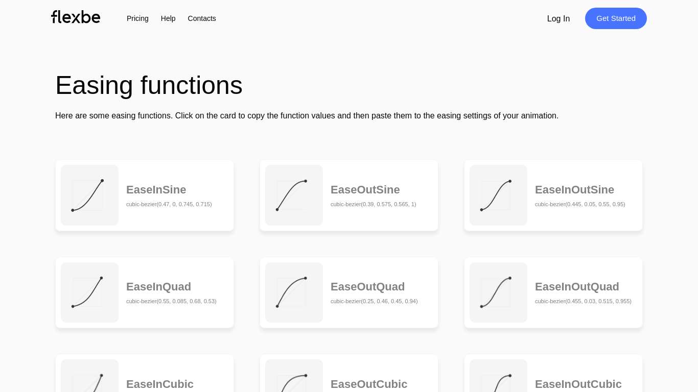 Easing functions