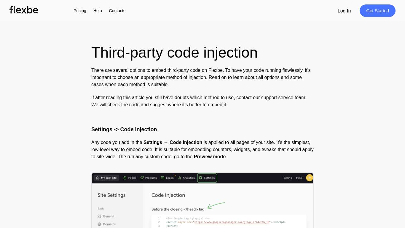 Third-party code injection