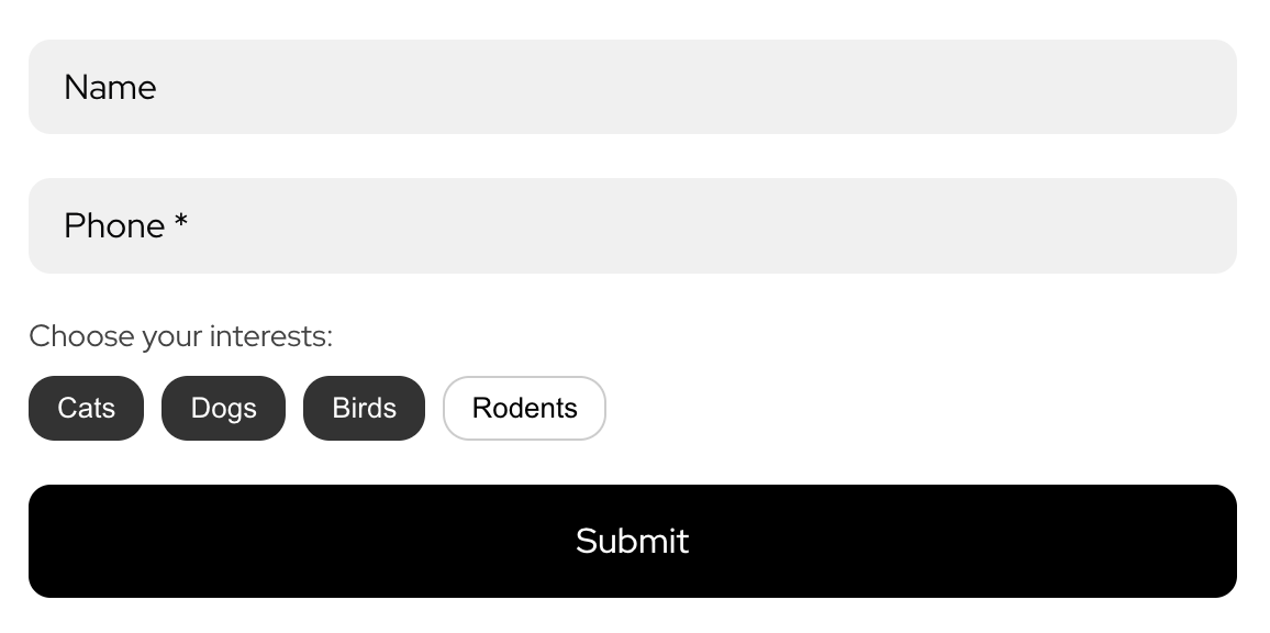 An HTML field in React